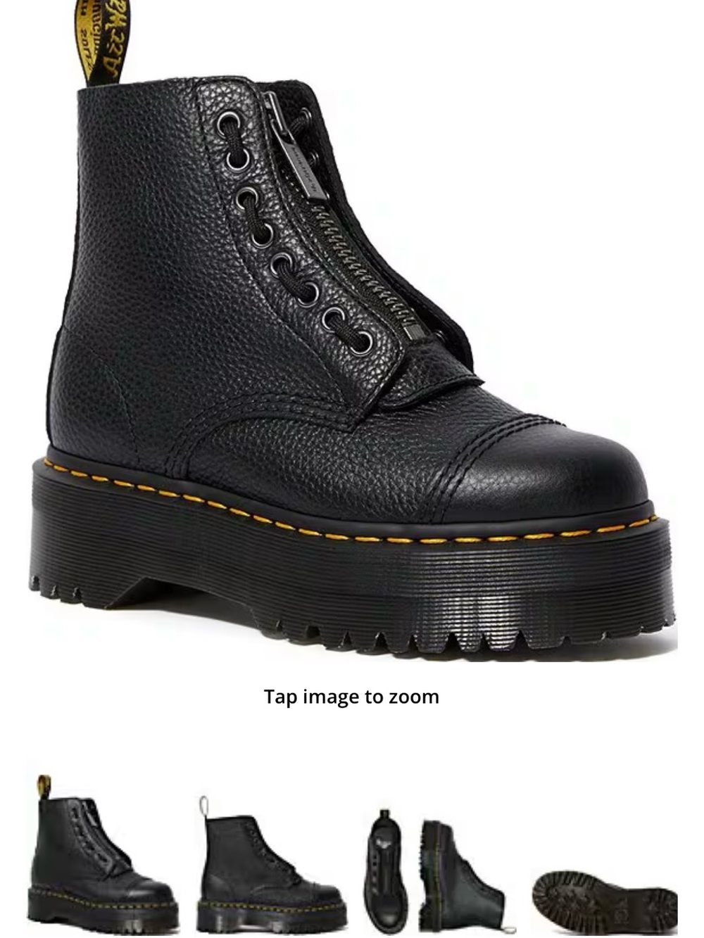 Doc Martens Sinclair Front Zip Platform Combat Booties